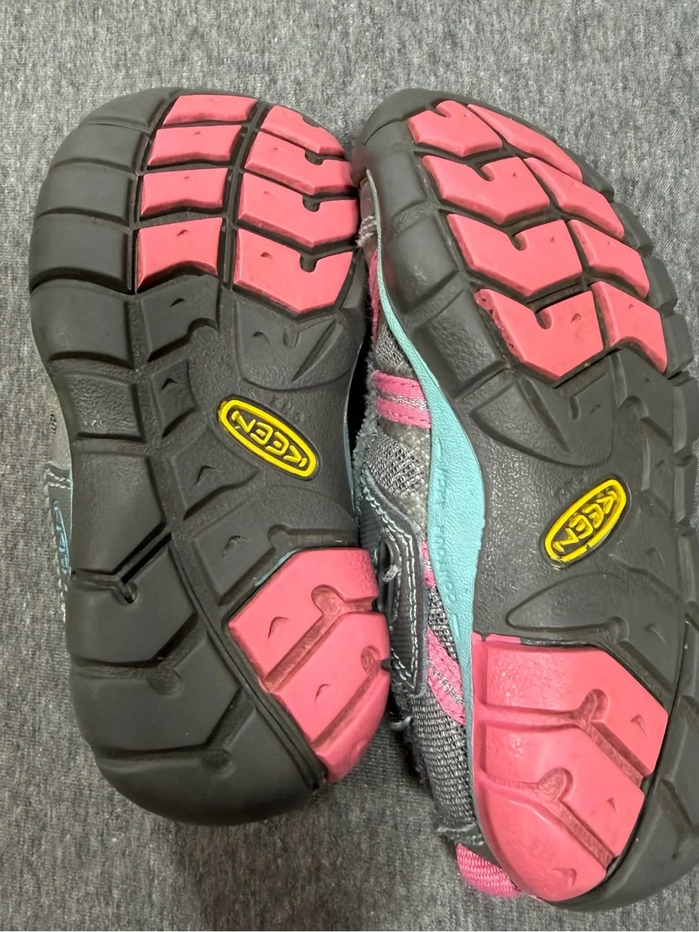 Keen Kids Gray Pink Teal Water Shoes